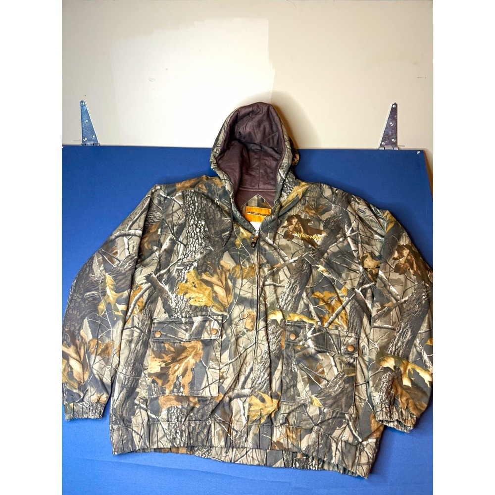 Whitewater Men's 2XL Regular Camo Hooded Full Zip Cotton/Poly Jacket